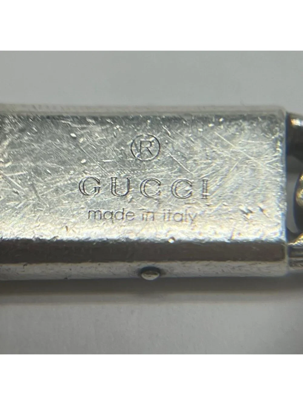 Gucci Golmet Stripe Chain Bracelet Silver 19